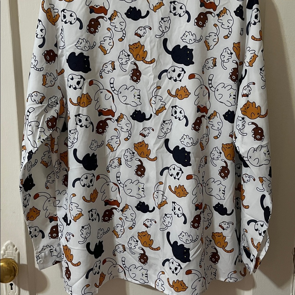 Men's Cat Print Shirt - Multicolor Neko Atsume - Picture 6 of 7